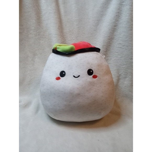Sushi Squishmallows Shun 12" Inches Plush KellyToy White Rare Pillow EUC No Tag - Picture 1 of 3